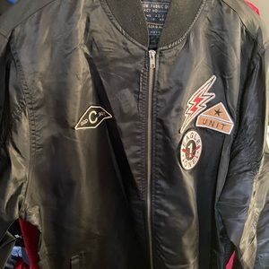 Bleecler & Mercer BOMBER JACKET, Patches, Black , size:XL